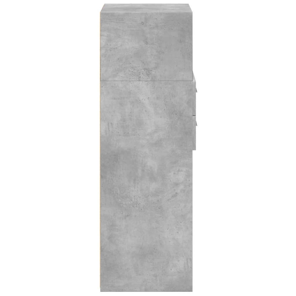 Hylle betonggrå 40x42,5x124 cm konstruert tre