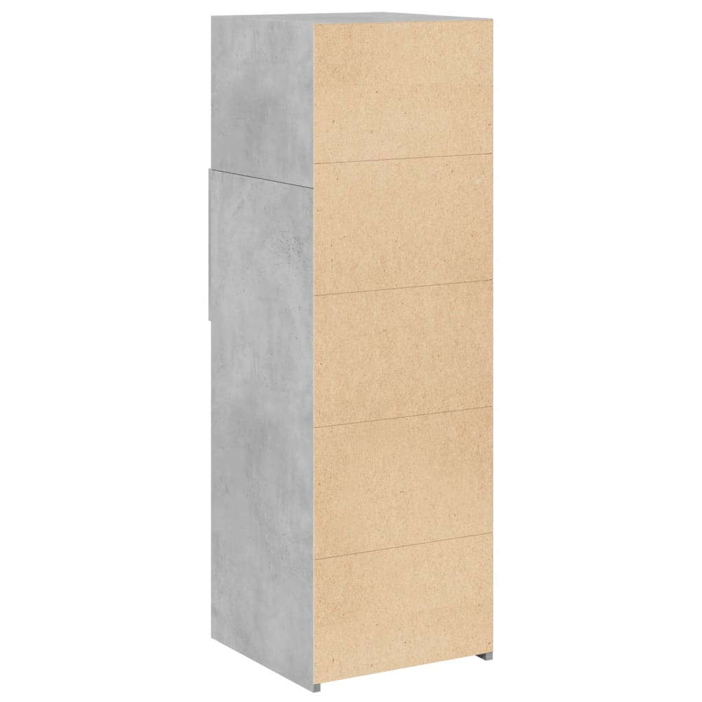 Hylle betonggrå 40x42,5x124 cm konstruert tre