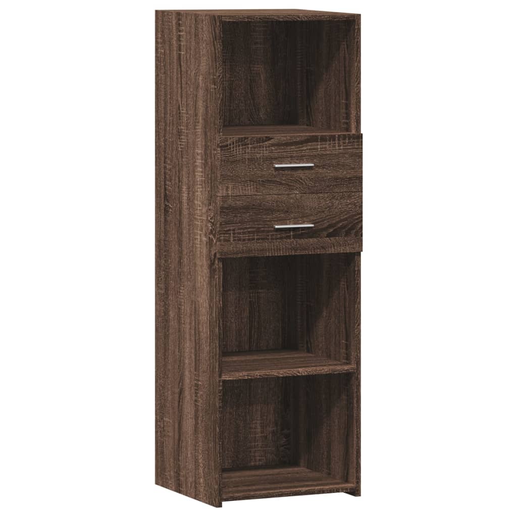 Hylle brun eik 40x42,5x124 cm konstruert tre