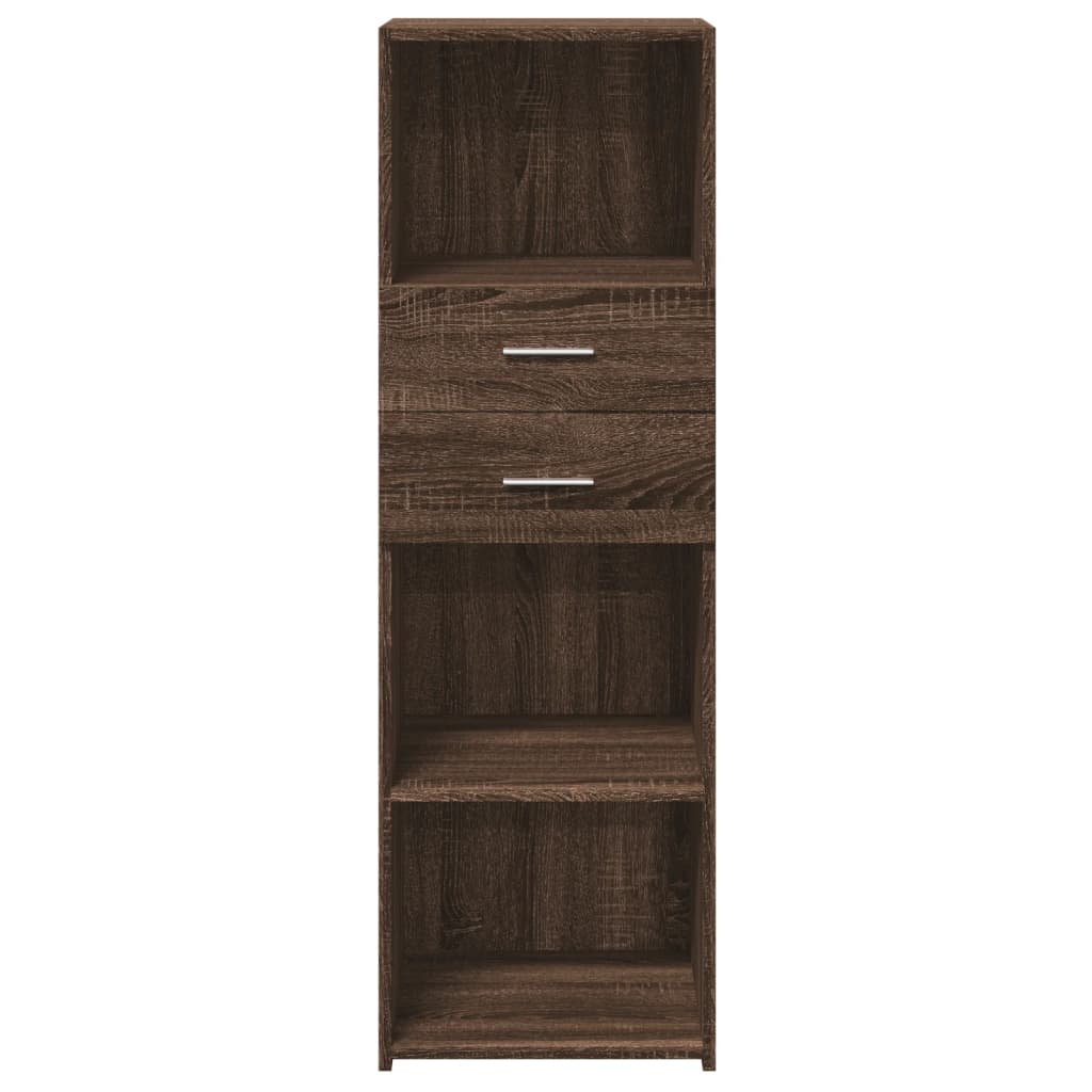 Hylle brun eik 40x42,5x124 cm konstruert tre