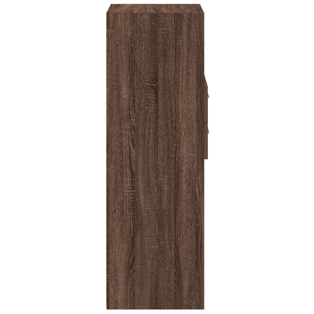 Hylle brun eik 40x42,5x124 cm konstruert tre