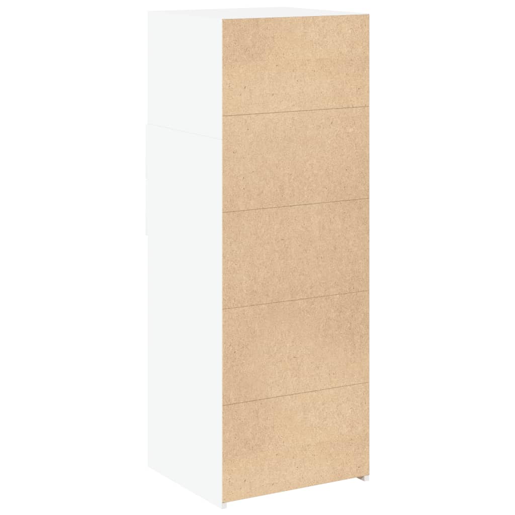 Hylle hvit 45x42,5x124 cm konstruert tre