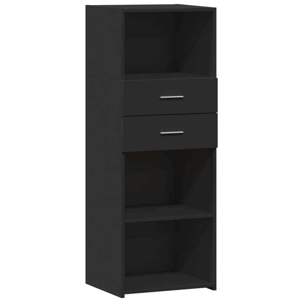 Hylle svart 45x42,5x124 cm konstruert tre