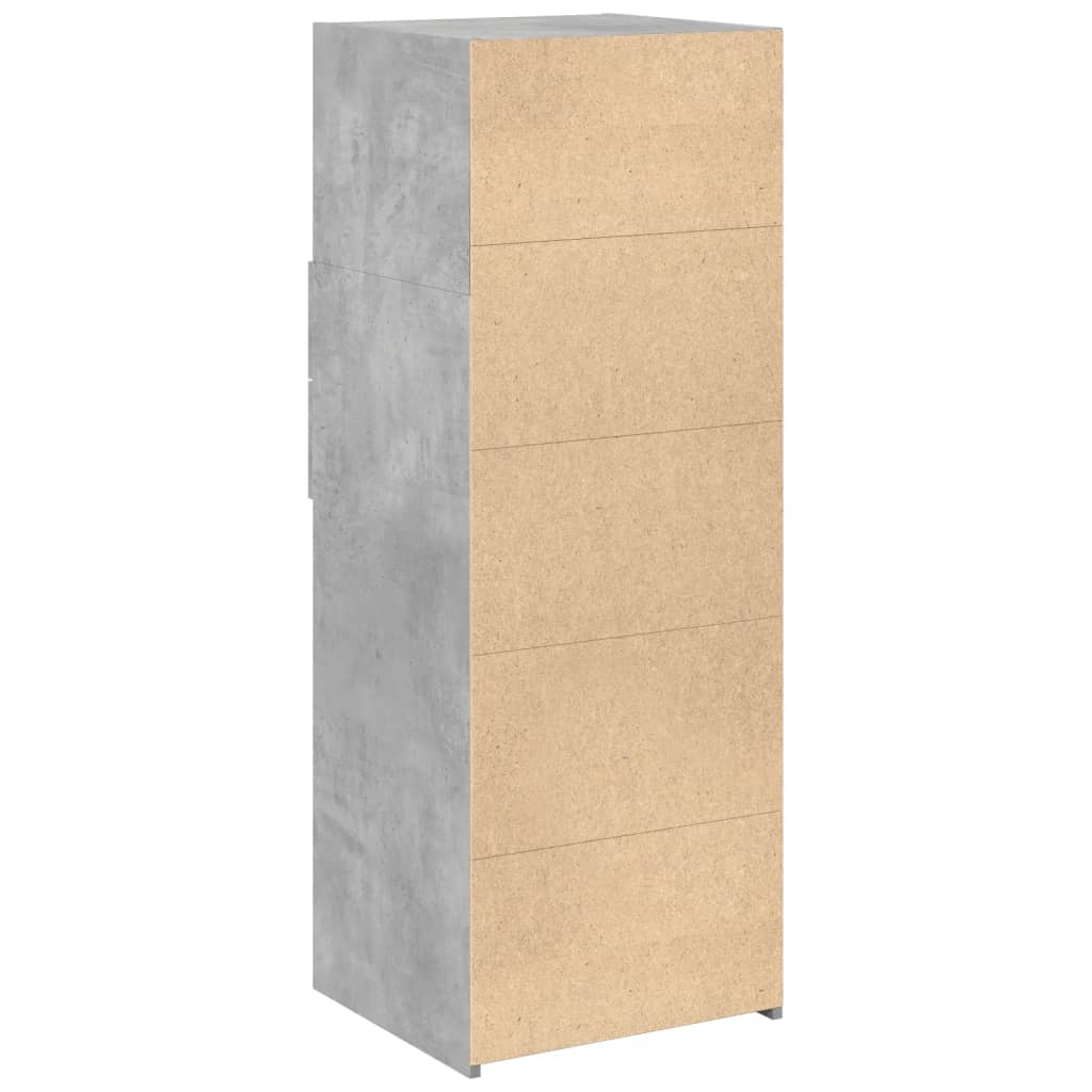 Hylle betonggrå 45x42,5x124 cm konstruert tre