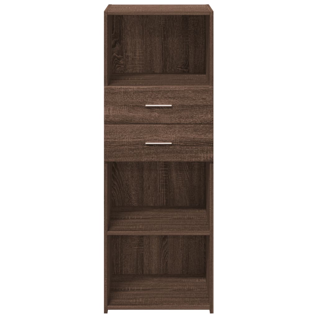 Hylle brun eik 45x42,5x124 cm konstruert tre