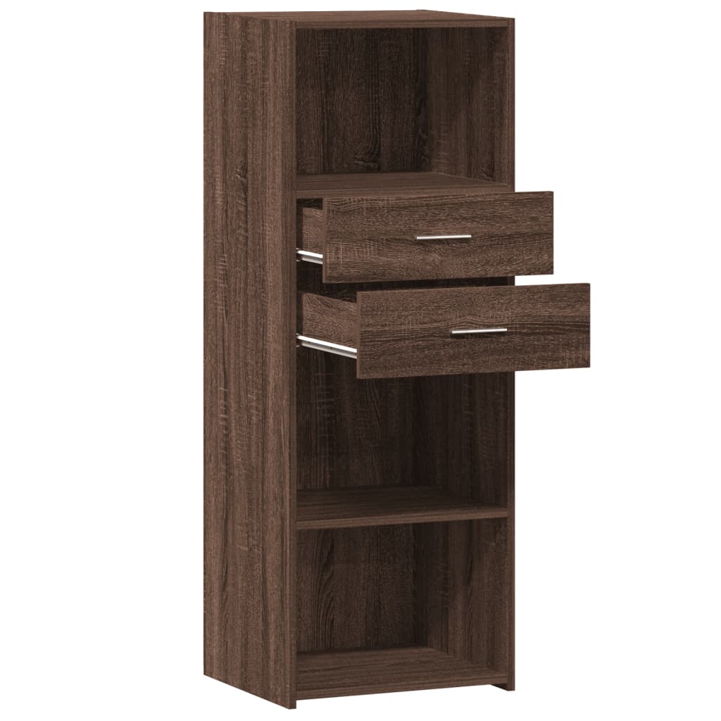 Hylle brun eik 45x42,5x124 cm konstruert tre