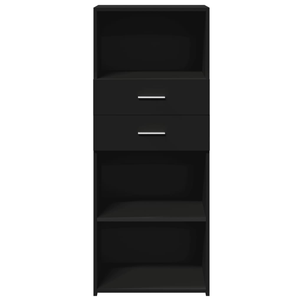 Hylle svart 50x42,5x124 cm konstruert tre