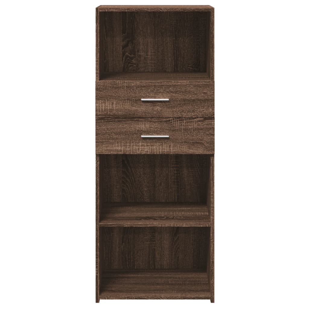 Hylle brun eik 50x42,5x124 cm konstruert tre