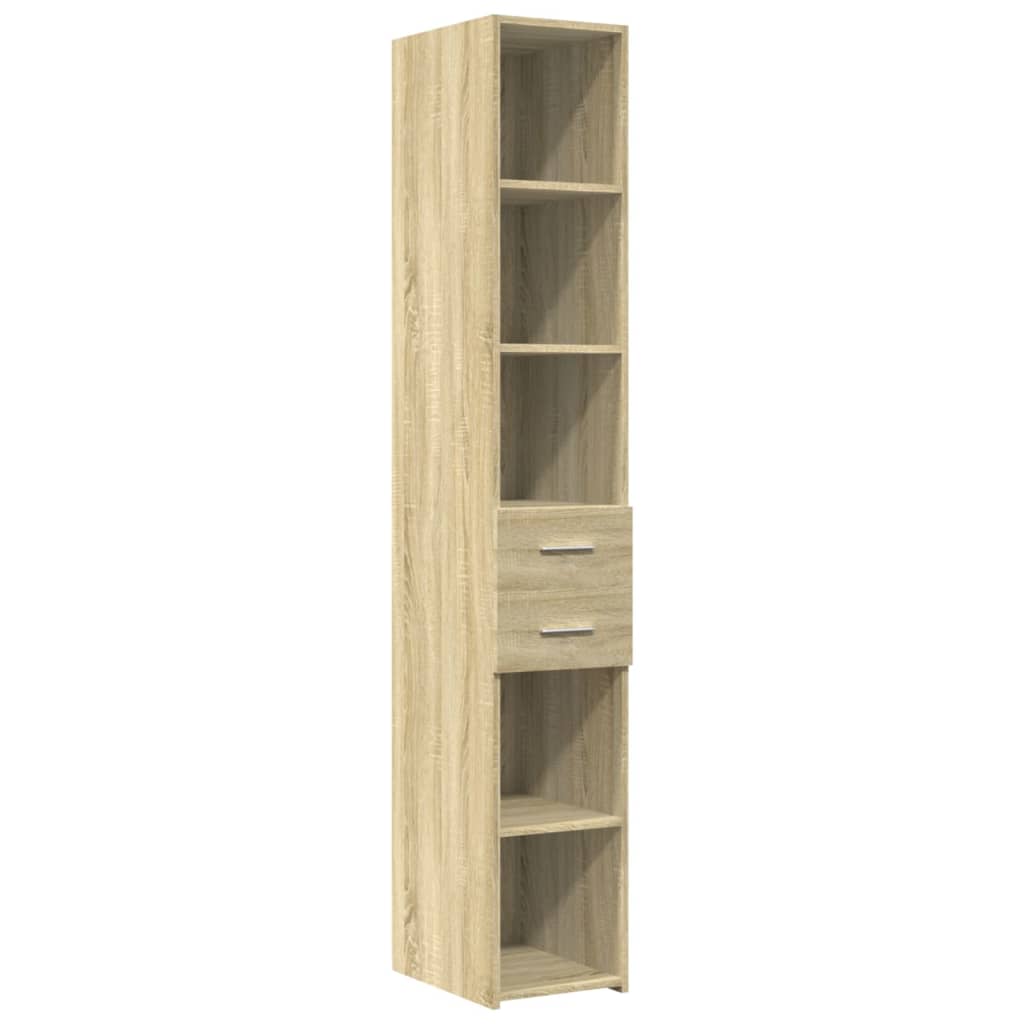 Hylle sonoma eik 30x42,5x185 cm konstruert tre