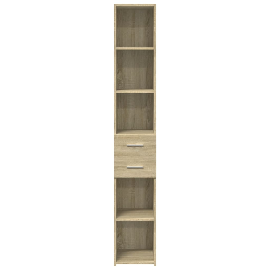 Hylle sonoma eik 30x42,5x185 cm konstruert tre