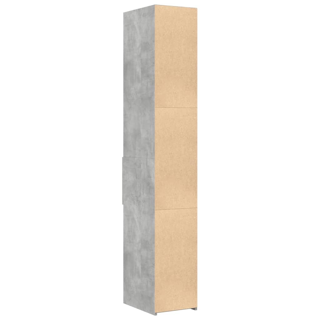 Hylle betonggrå 30x42,5x185 cm konstruert tre