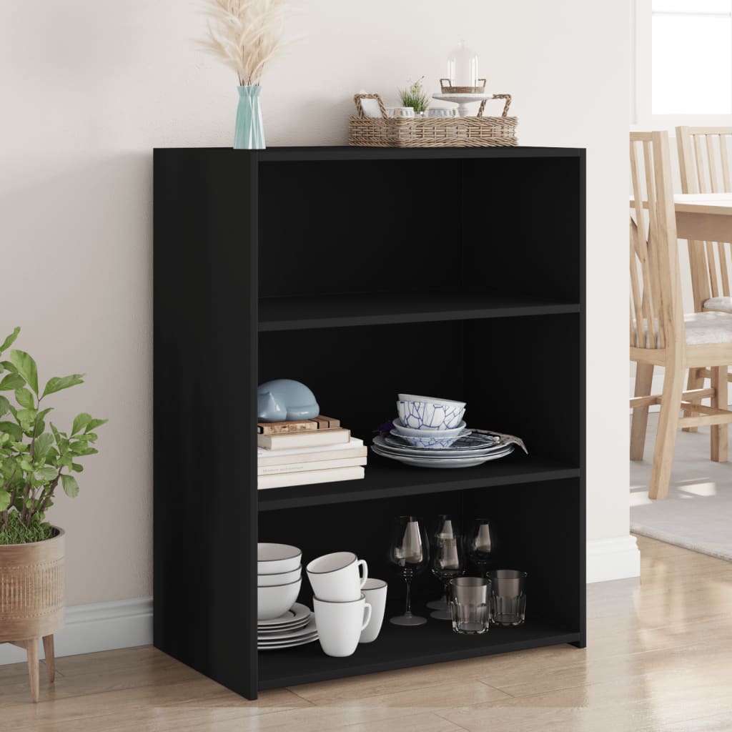 Skjenk svart 70x41x93 cm konstruert tre