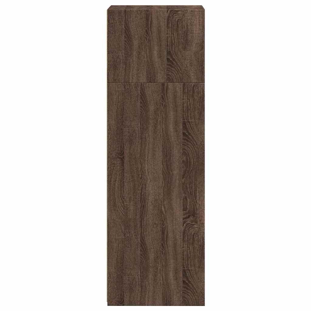Hylle brun eik 40x41x124 cm konstruert tre