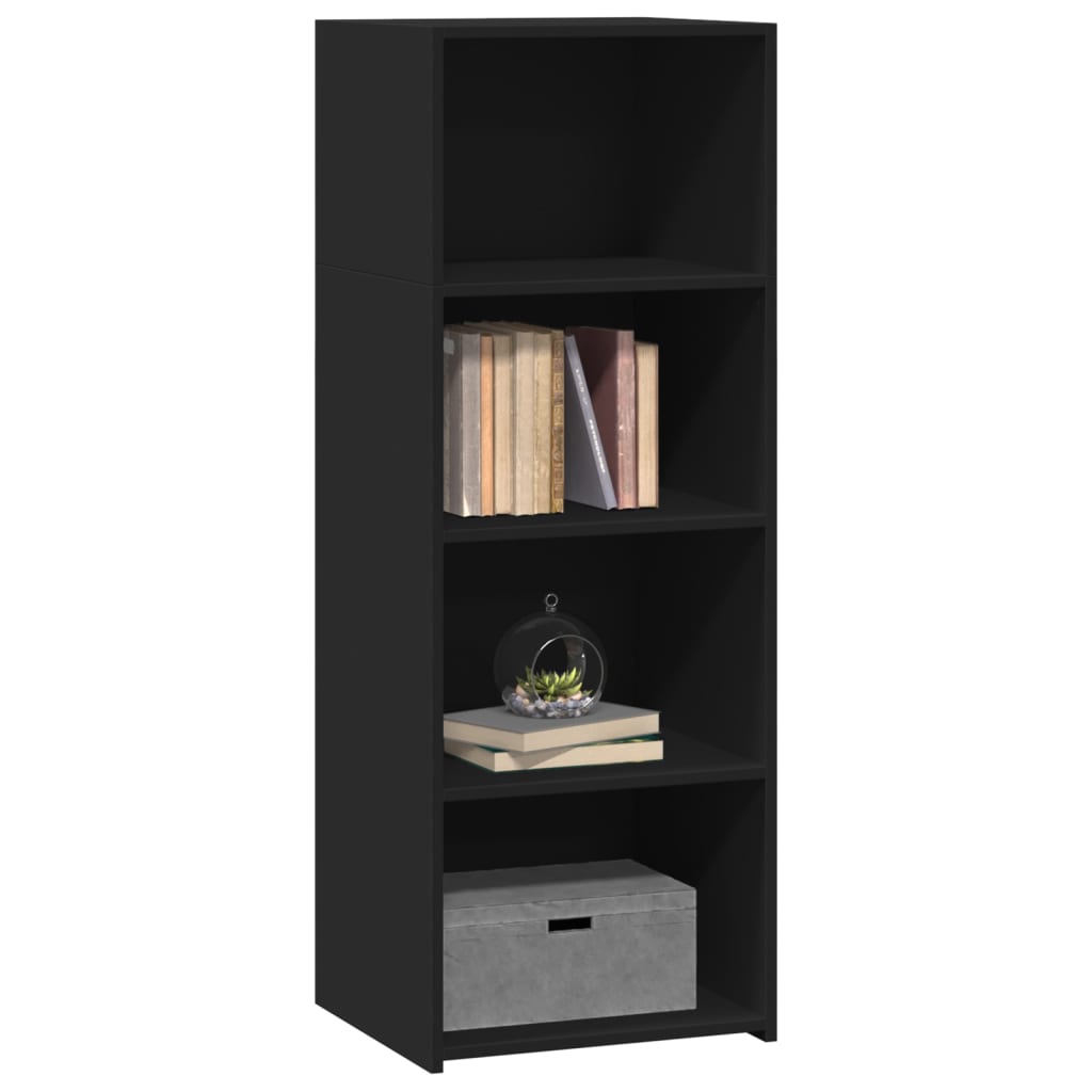 Hylle svart 45x41x124 cm konstruert tre