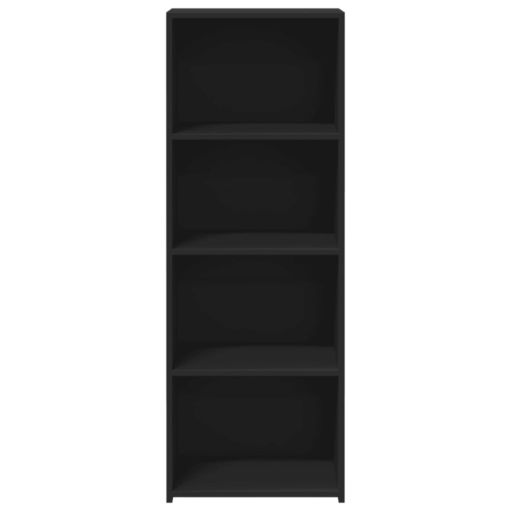 Hylle svart 45x41x124 cm konstruert tre