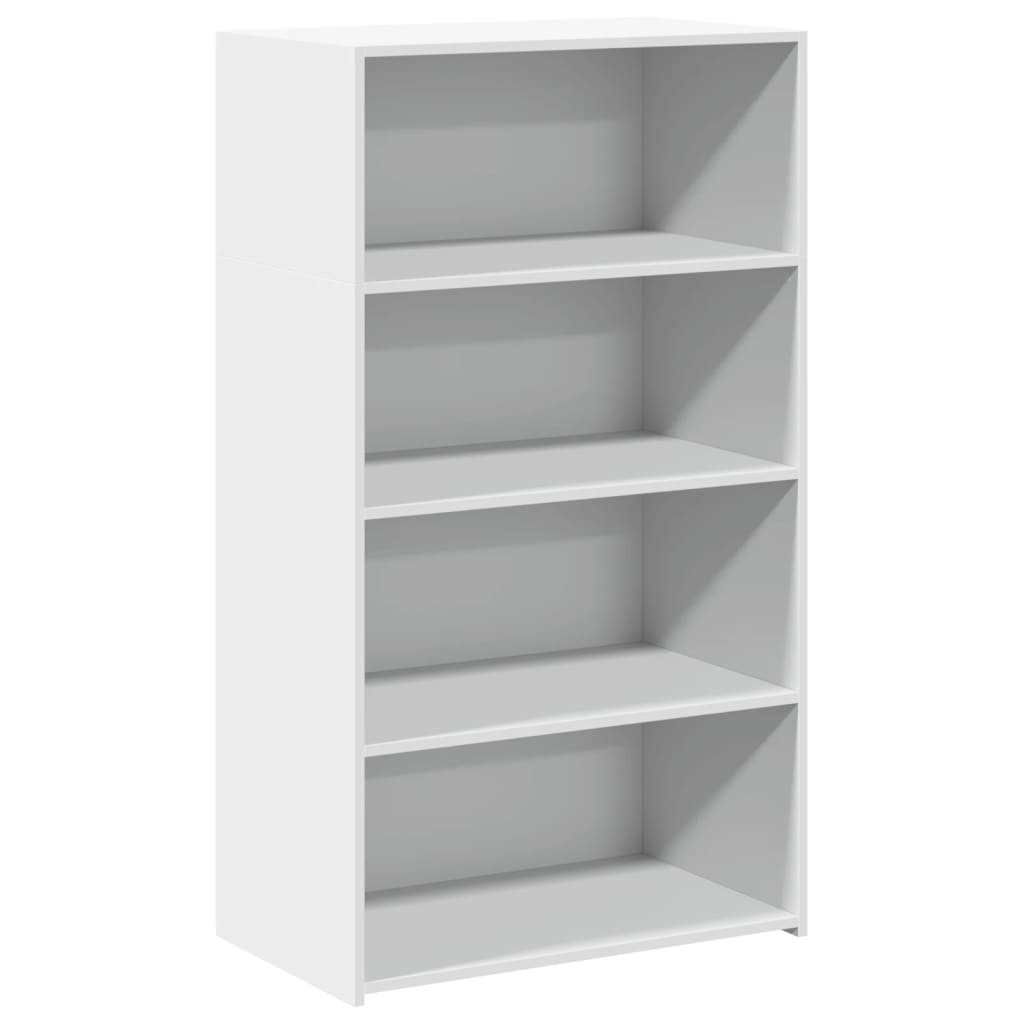 Hylle hvit 70x41x124 cm konstruert tre