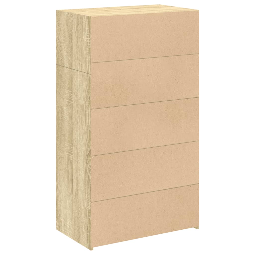 Hylle sonoma eik 70x41x124 cm konstruert tre