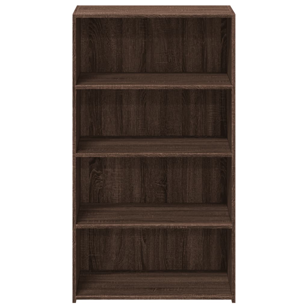 Hylle brun eik 70x41x124 cm konstruert tre