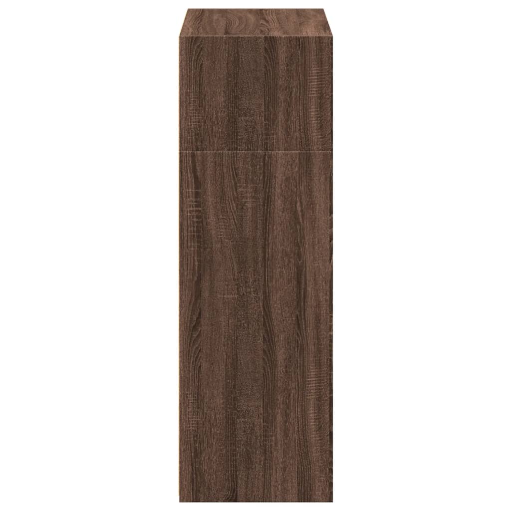 Hylle brun eik 70x41x124 cm konstruert tre