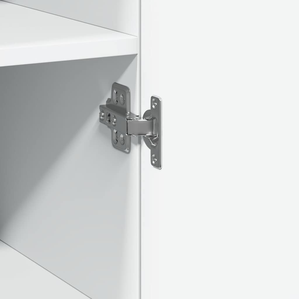 Smalt oppbevaringsskap hvit 30x42,5x225 cm konstruert tre vidaXL