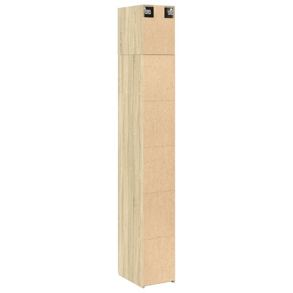 Smalt oppbevaringsskap sonoma eik 30x42,5x225 cm konstruert tre