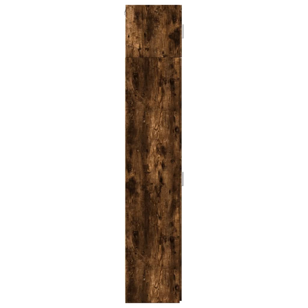 Smalt oppbevaringsskap røkt eik 30x42,5x225 cm konstruert tre