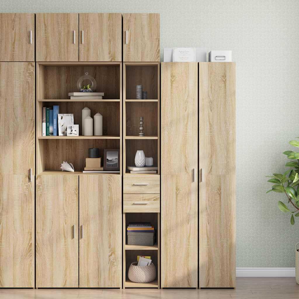 Smalt oppbevaringsskap sonoma eik 30x42,5x225 cm konstruert tre