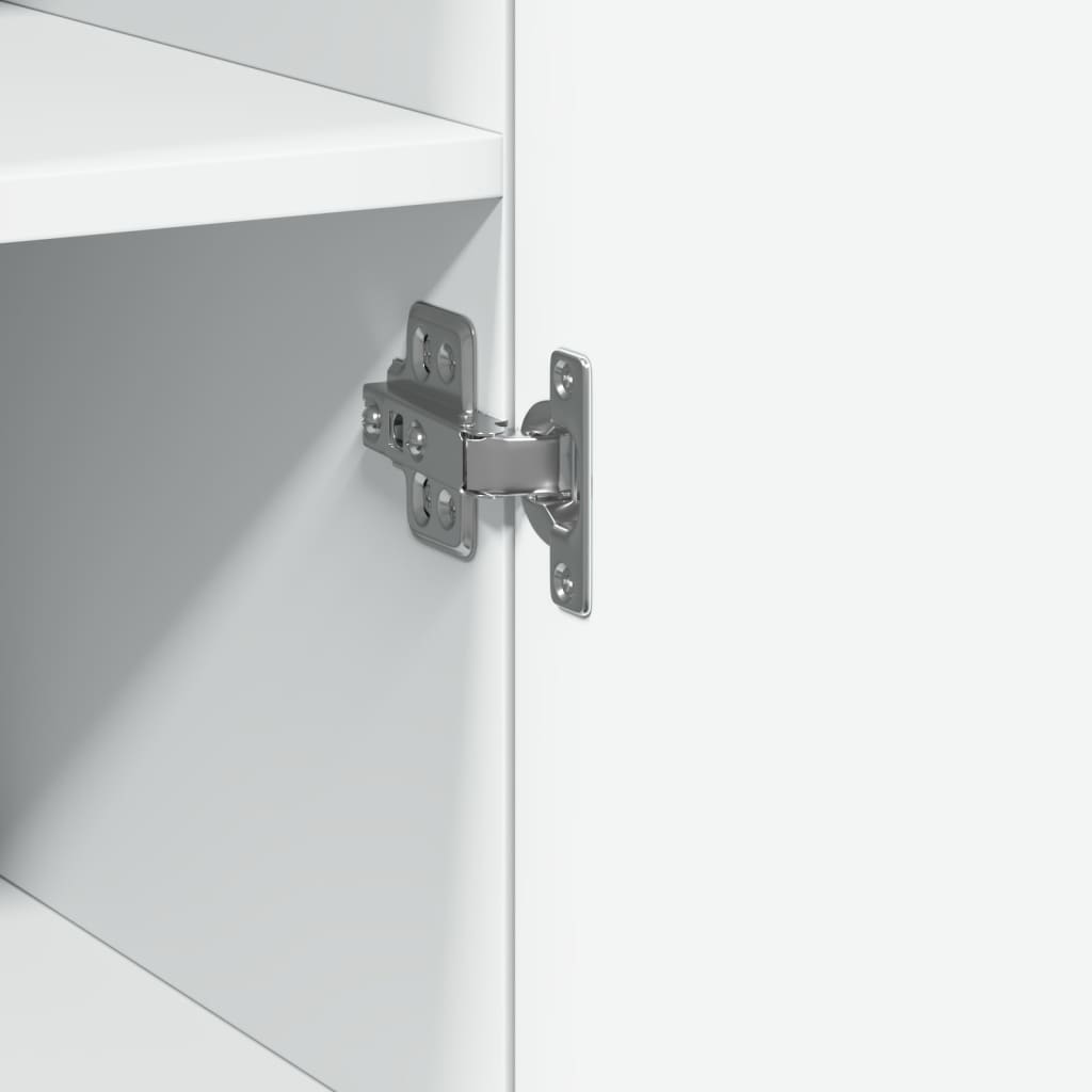 Smalt oppbevaringsskap hvit 40x42,5x225 cm konstruert tre vidaXL