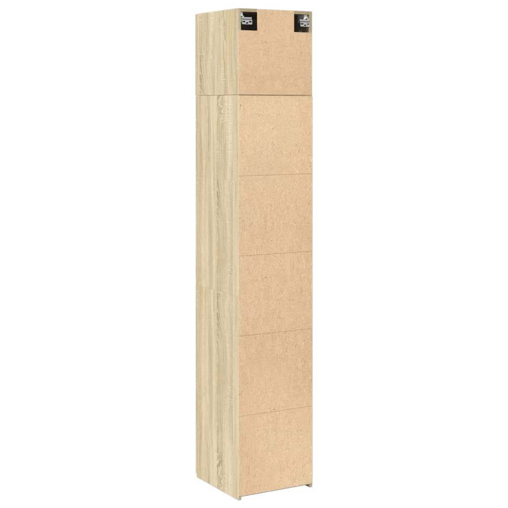 Smalt oppbevaringsskap sonoma eik 40x42,5x225 cm konstruert tre vidaXL