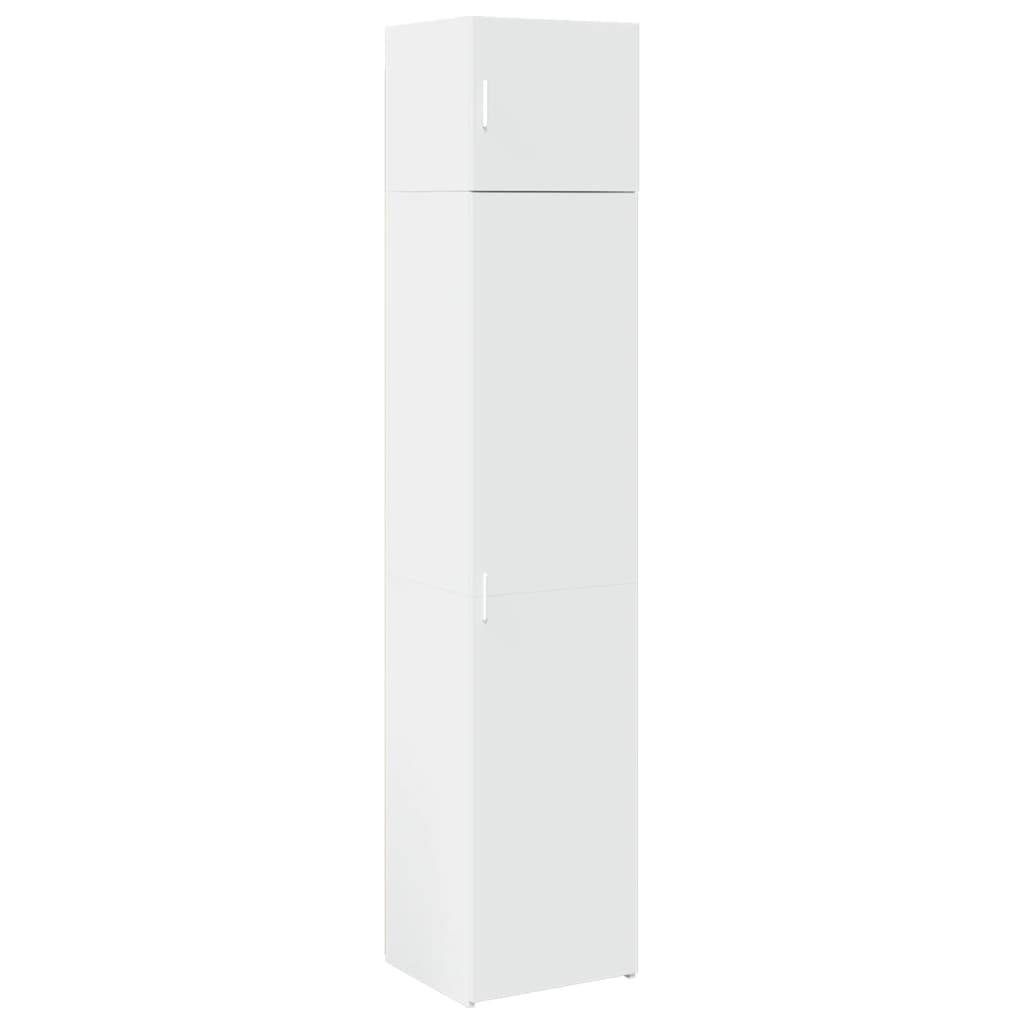 Smalt oppbevaringsskap hvit 45x42,5x225 cm konstruert tre