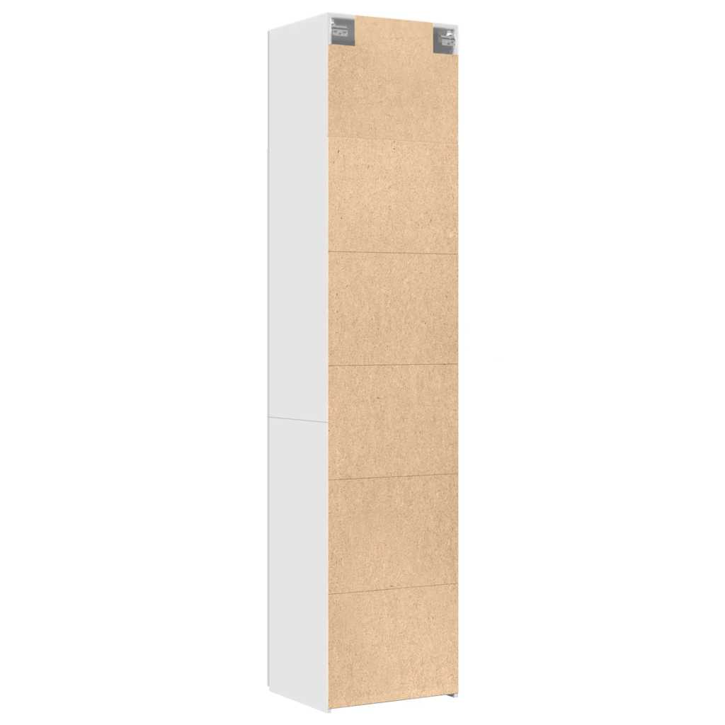 Smalt oppbevaringsskap hvit 50x42,5x225 cm konstruert tre