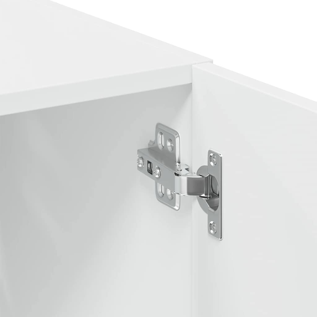 Smalt oppbevaringsskap hvit 50x42,5x225 cm konstruert tre