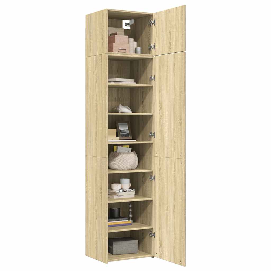 Smalt oppbevaringsskap sonoma eik 50x42,5x225 cm konstruert tre