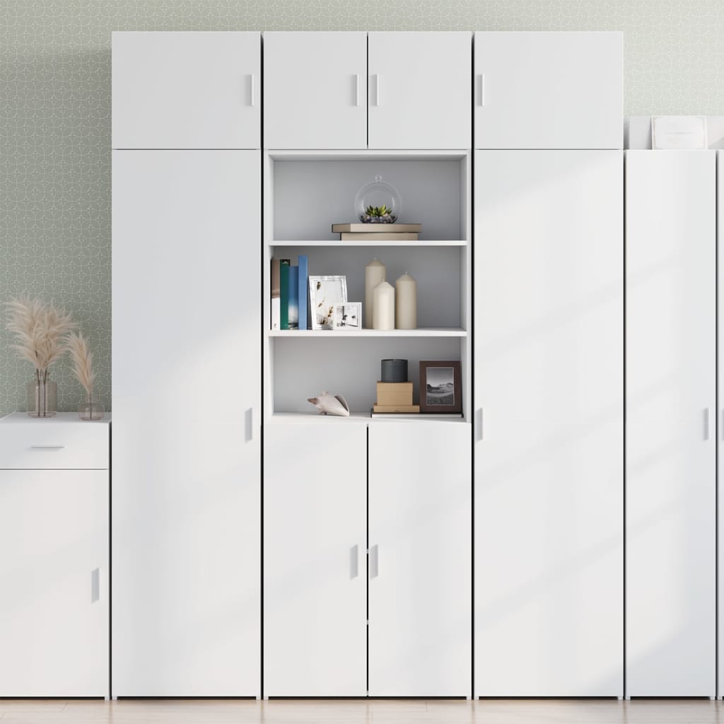 Oppbevaringsskap hvit 70x42,5x225 cm konstruert tre vidaXL