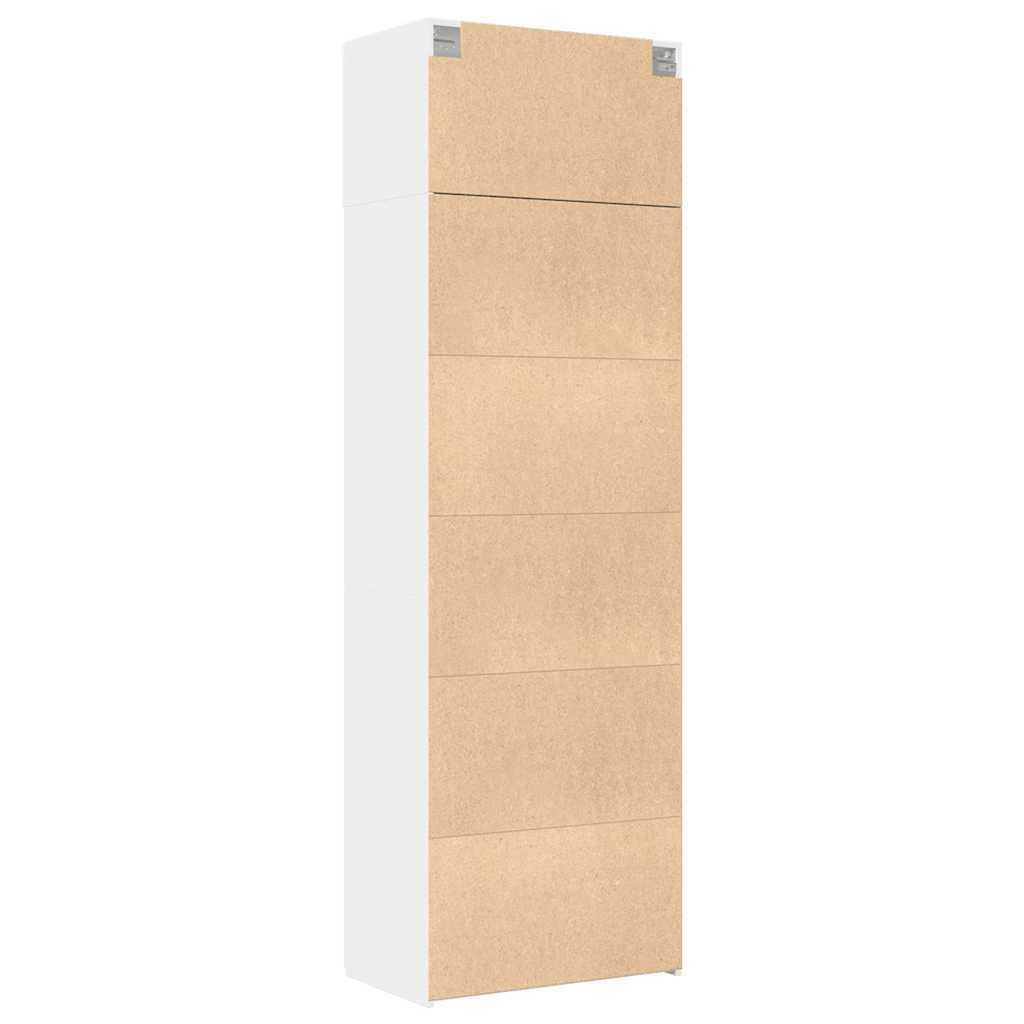 Oppbevaringsskap hvit 70x42,5x225 cm konstruert tre vidaXL