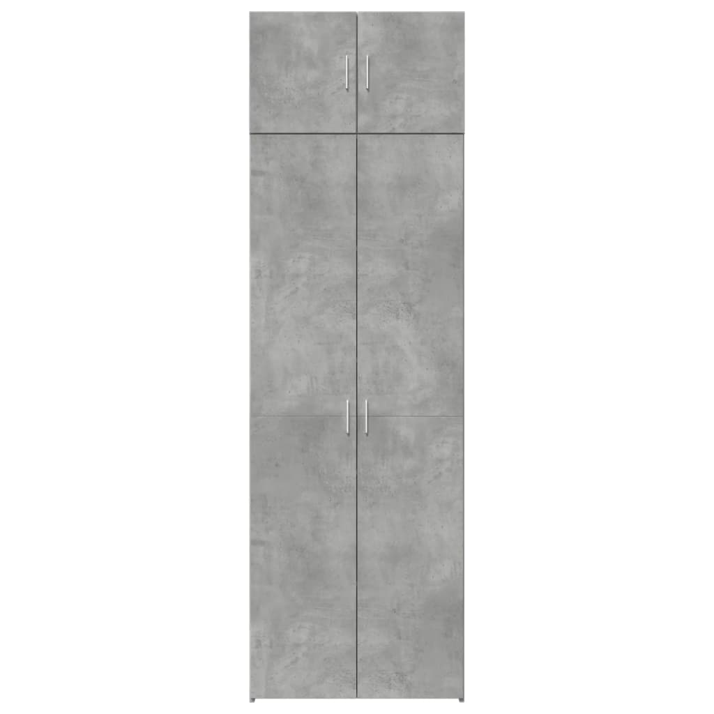 Oppbevaringsskap betonggrå 70x42,5x225 cm konstruert tre