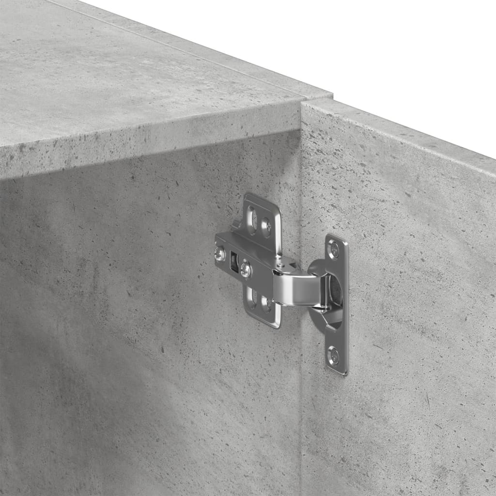 Oppbevaringsskap betonggrå 70x42,5x225 cm konstruert tre