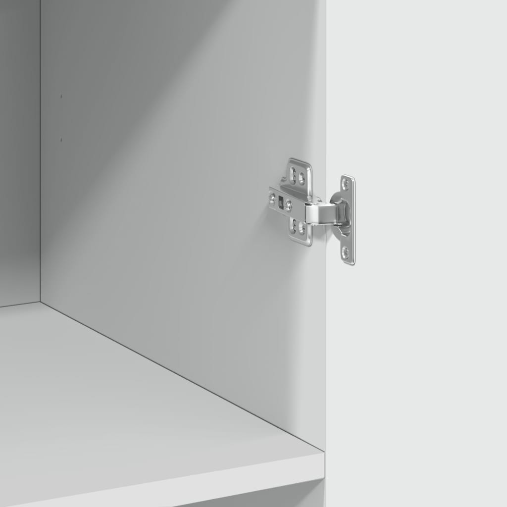 Oppbevaringsskap hvit 70x42,5x225 cm konstruert tre