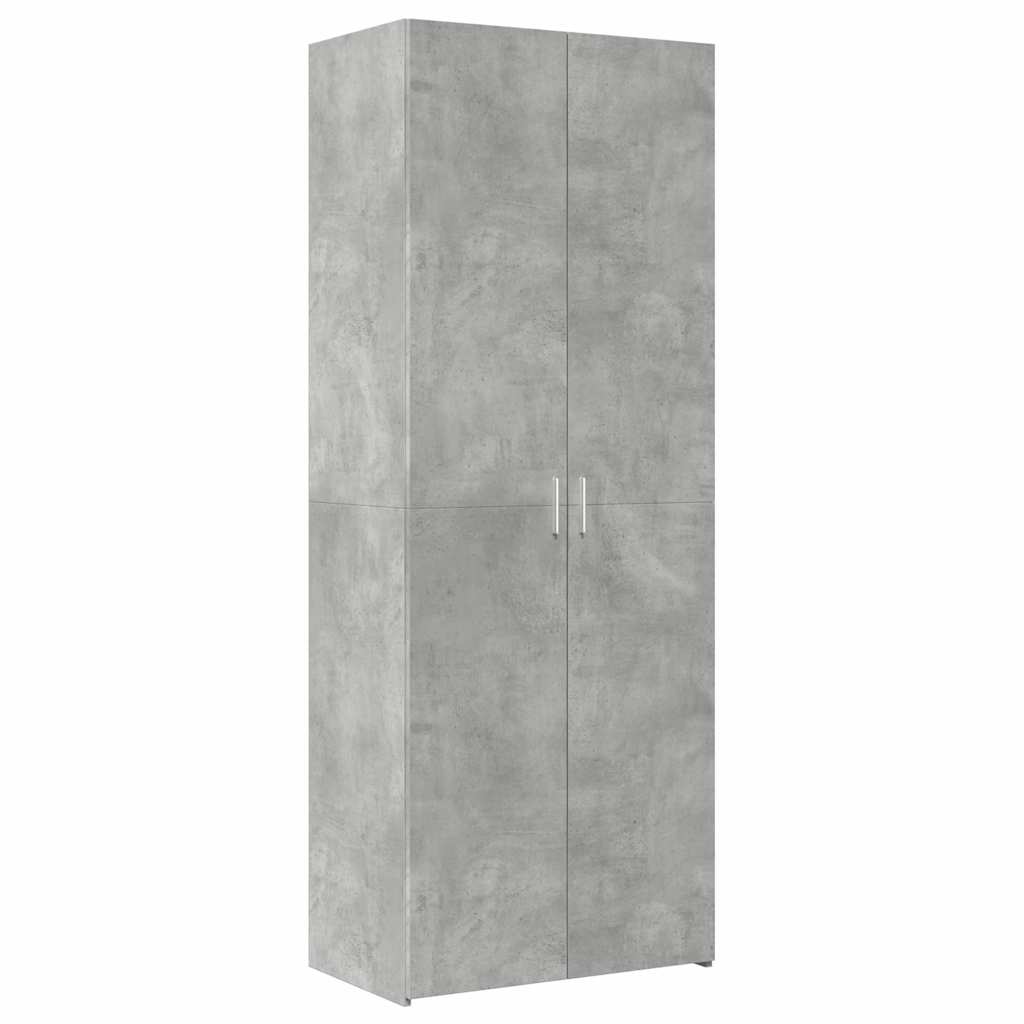 Oppbevaringsskap betonggrå 70x42,5x225 cm konstruert tre vidaXL