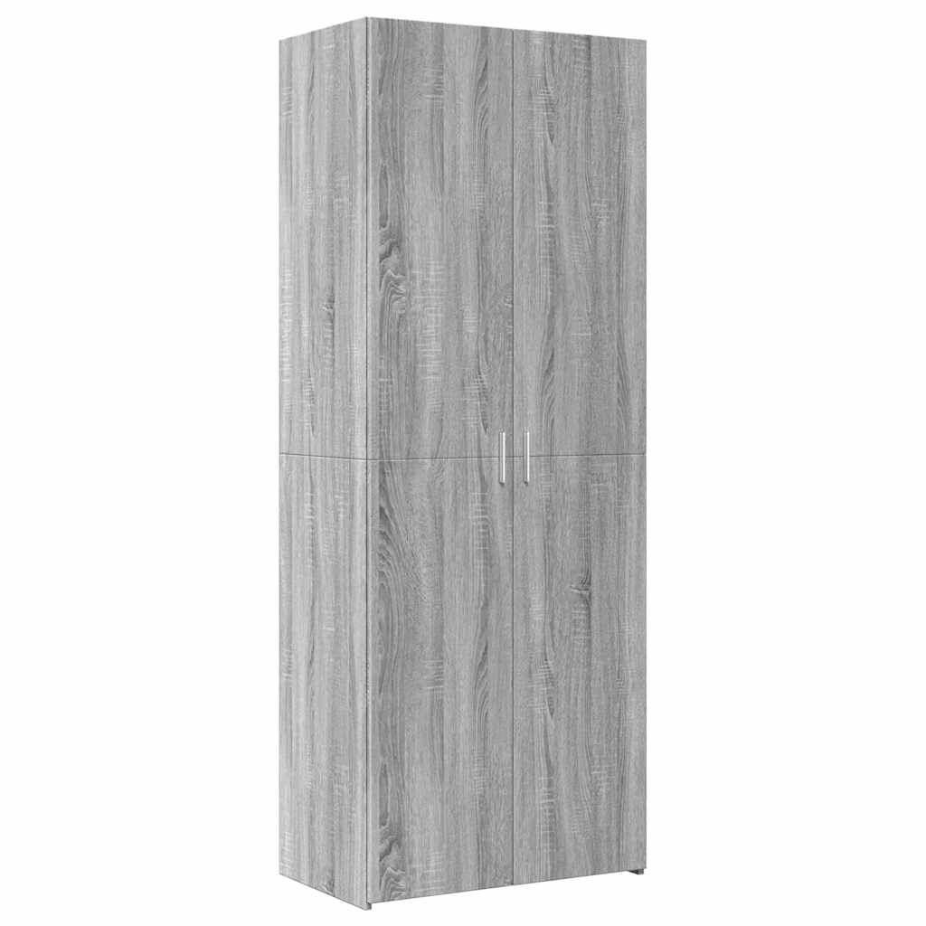 Oppbevaringsskap grå sonoma 70x42,5x225 cm konstruert tre
