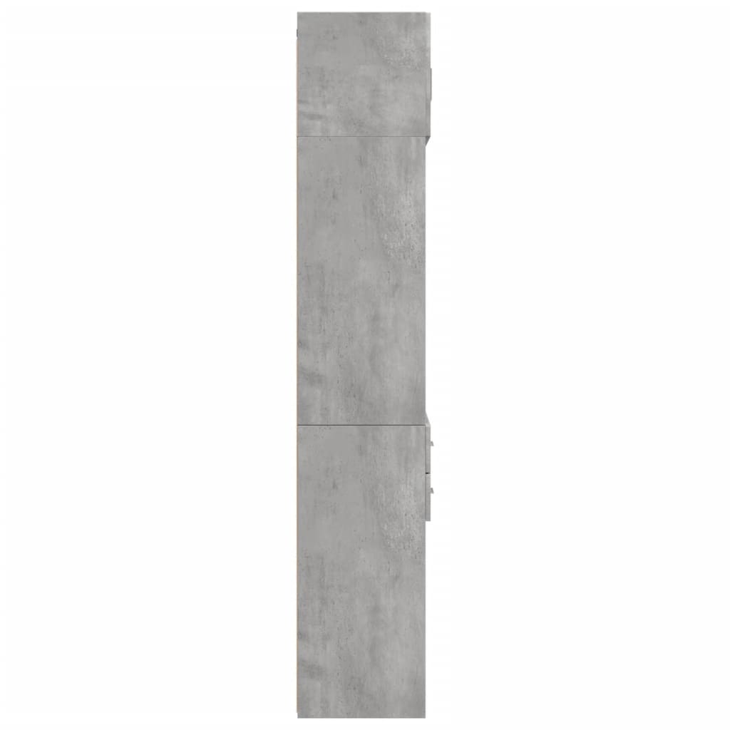 Oppbevaringsskap betonggrå 70x42,5x225 cm konstruert tre