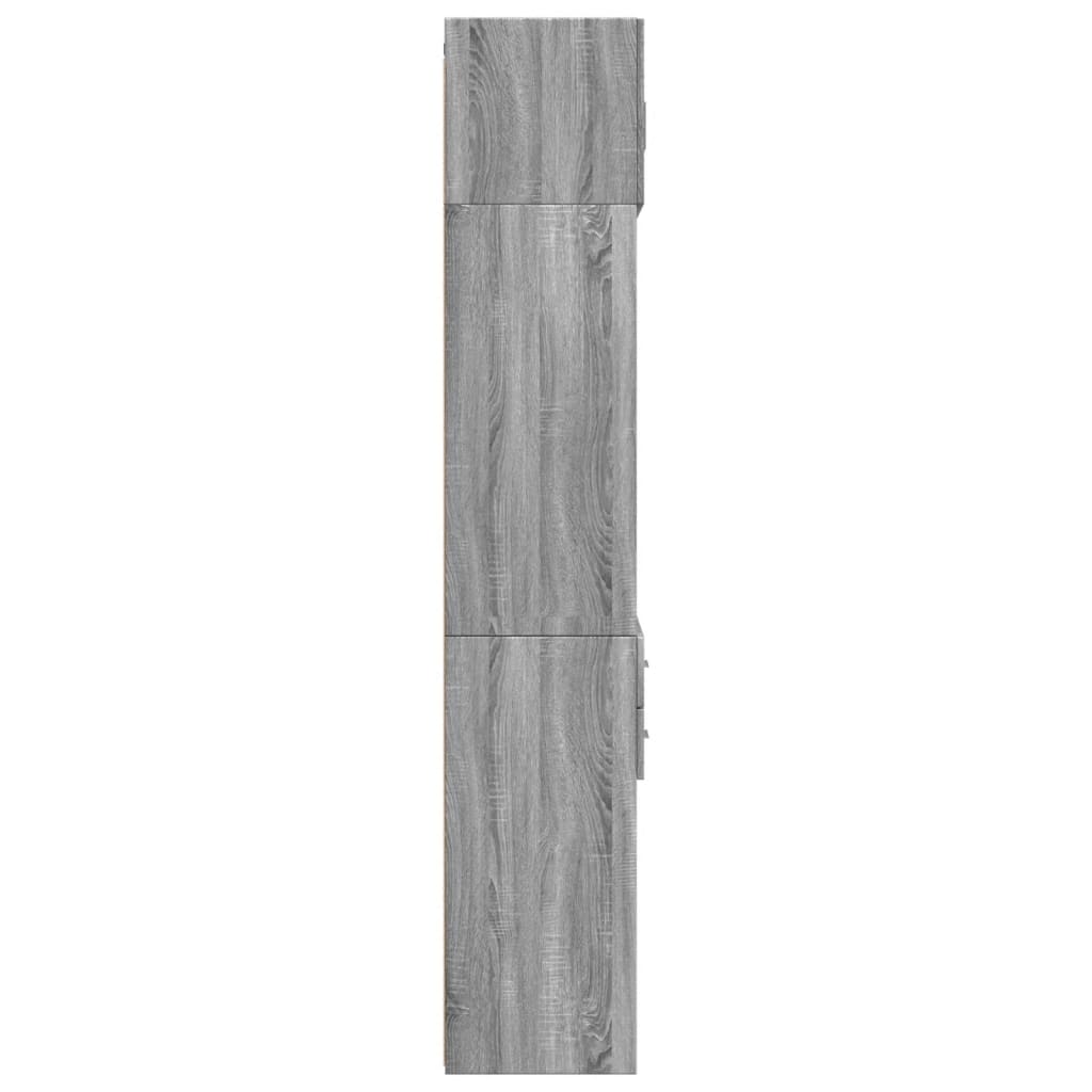 Oppbevaringsskap grå sonoma 70x42,5x225 cm konstruert tre
