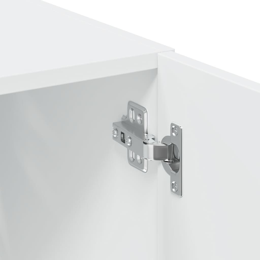 Oppbevaringsskap hvit 80x42,5x225 cm konstruert tre