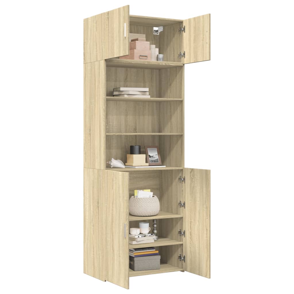 Oppbevaringsskap sonoma eik 80x42,5x225 cm konstruert tre