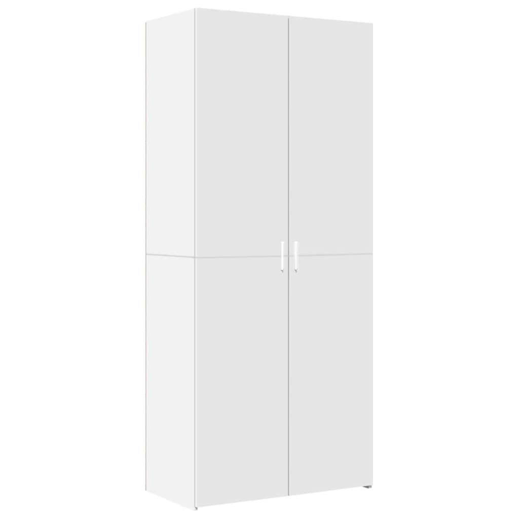 Oppbevaringsskap hvit 80x42,5x225 cm konstruert tre vidaXL