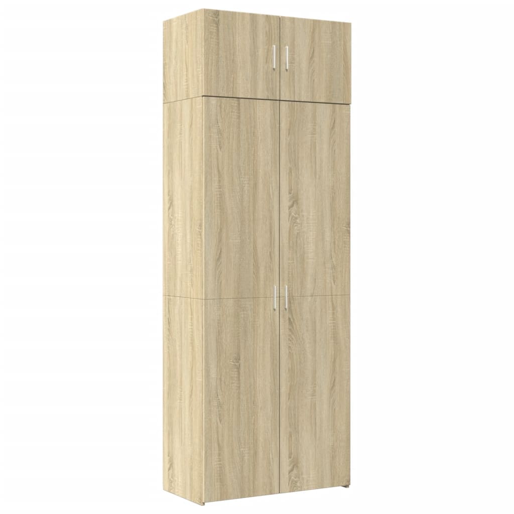 Oppbevaringsskap sonoma eik 80x42,5x225 cm konstruert tre vidaXL