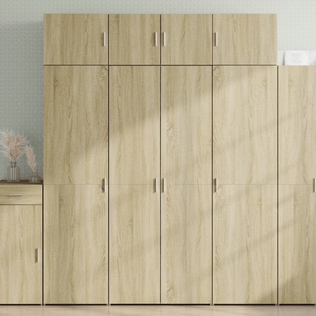 Oppbevaringsskap sonoma eik 80x42,5x225 cm konstruert tre vidaXL