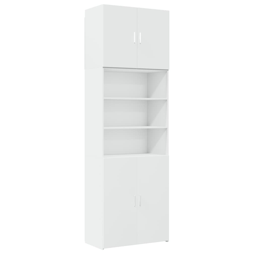 Highboard hvit 80x42,5x249 cm konstruert tre