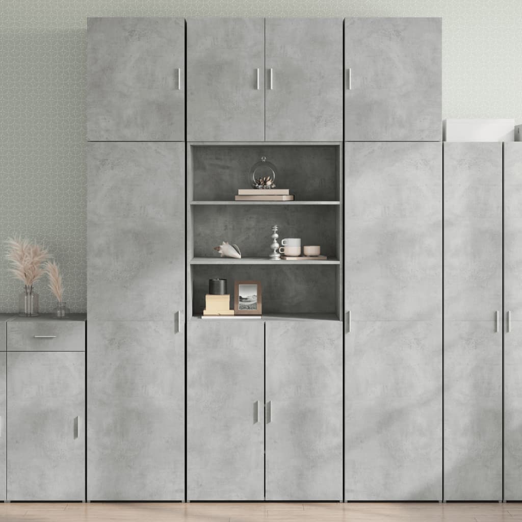 Highboard betonggrå 80x42,5x249 cm konstruert tre vidaXL