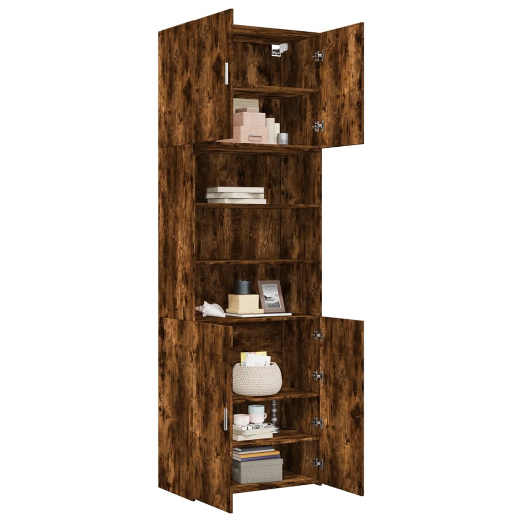 Highboard røkt eik 80x42,5x249 cm konstruert tre
